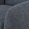 Black Grey Linen 3-Piece Living Room Sofa Set