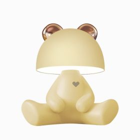 Bluetooth Speaker Rechargeable LED Eye Protection Desk Lamp (Option: Yellow-Bear-Without Bluetooth)