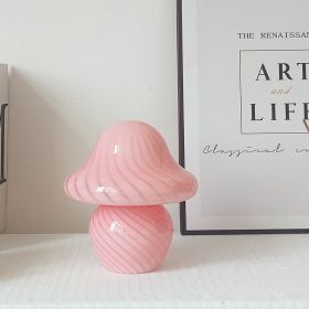 Home American Mushroom Decorative Lamp (Option: Twill pink-UK)
