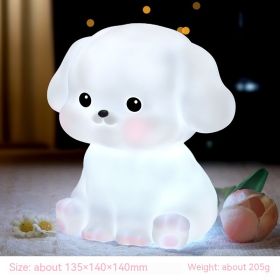 Pig Rabbit Kitten Duck Vinyl Creative Small Night Lamp (Option: Bichon FUFU)