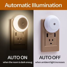 Plug Light Control Small Small Induction Night Lamp (Option: US 1pc-Warm Light)