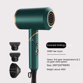 Folding Anion High Power Constant Temperature Hair Dryer (Option: Emerald-British Standard 240V)