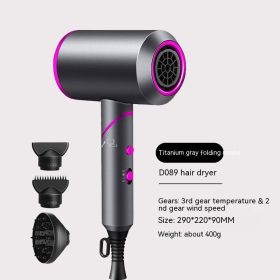 Folding Anion High Power Constant Temperature Hair Dryer (Option: Titanium Gray-British Standard 240V)